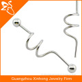 316L stainless steel curve industrial barbell fake industrial piercing jewelry